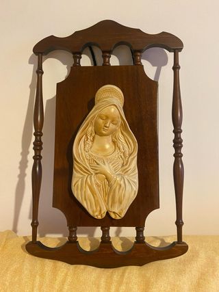 Bassorilievo Madonna su legno