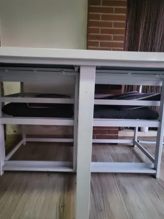 Tavolo da Terrazza in Ferro Bianco e Cristallo