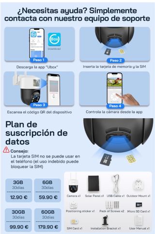 Cámara Vigilancia Solar 4G WOLFANG