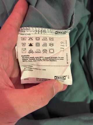 Funda azúl/verde edredón 150x200 + almohada 50x60