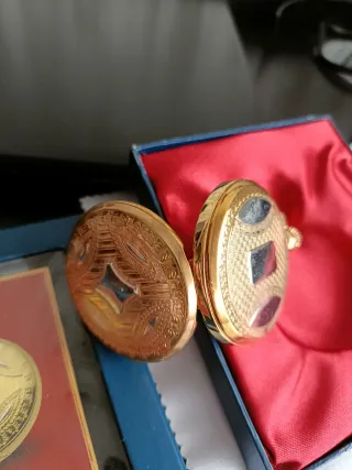 Orologio da tasca a batteria dorato