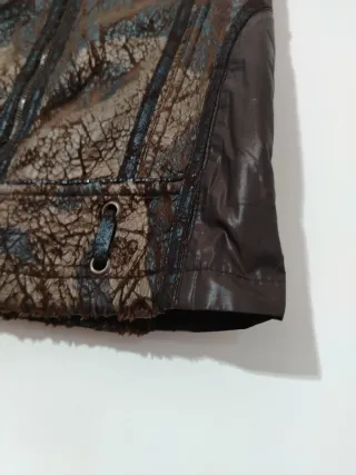 Minigonna marrone fantasia turchese