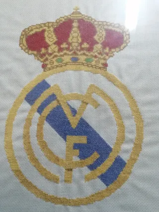 Cuadro Real Madrid Bordado