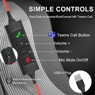 Auriculares USB con Doble Micrófono ENC Cancelació