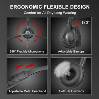 Auriculares USB con Doble Micrófono ENC Cancelació