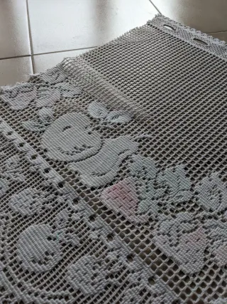 CORTINA DE GANCHILLO BLANCA