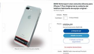 CUSTODIA ORIGINALE BMW PER IPHONE 7/8 NUOVA
