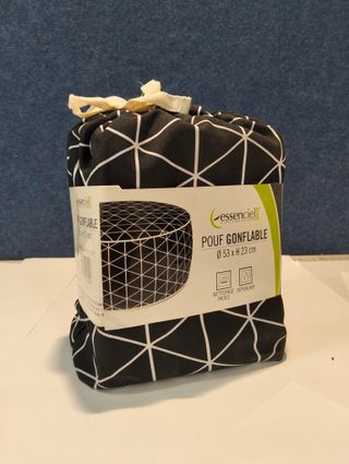 Puff Inflable Étnico Negro Ø53 cm