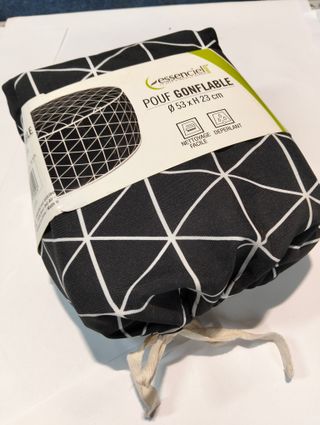 Puff Inflable Étnico Negro Ø53 cm