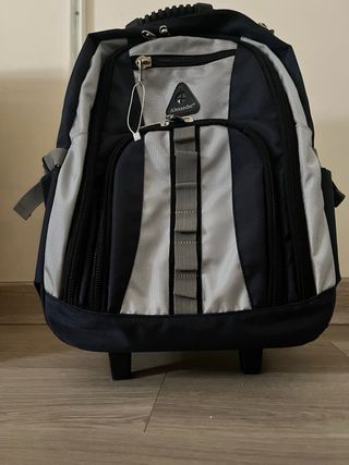 Mochila con ruedas Negra y Gris. Adulto