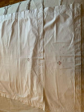 2 federe ricamate a mano cotone di una volta