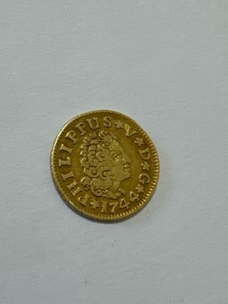 ½ Escudo Felipe V 1744 Oro