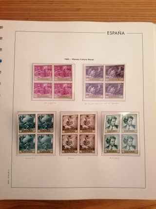 ÁLBUM SELLOS ESPAÑA AÑOS 1965 A 1969**MNH. BLOQUE