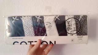 Pack x7 braguitas anchas Women'Secret, blanco/negr