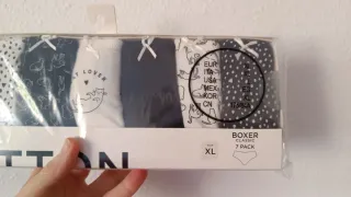 Pack x7 braguitas anchas Women'Secret, blanco/negr