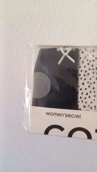 Pack x7 braguitas anchas Women'Secret, blanco/negr