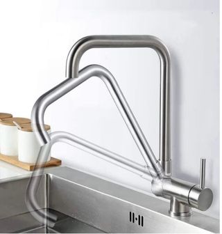 Grifo Cocina Abatible Acero Inoxidable