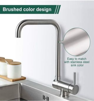 Grifo Cocina Abatible Acero Inoxidable