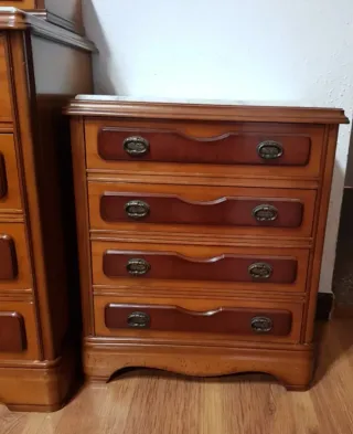 Mueble tocador vintage madera y mármol