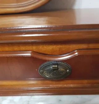 Mueble tocador vintage madera y mármol