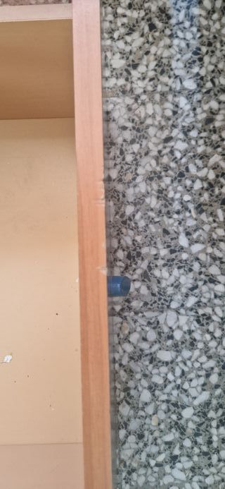 Estructura cama madera y metal con cajones