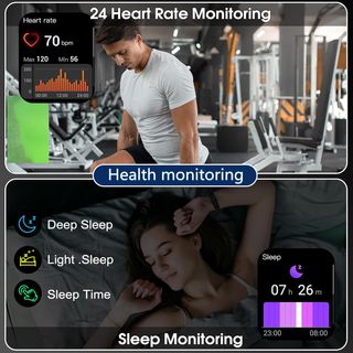 Reloj Inteligente Hombre Mujer, 1.95" Smartwatch c