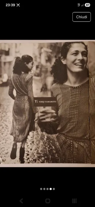 Pubblicità vintage 2001 Yohji Yamamoto