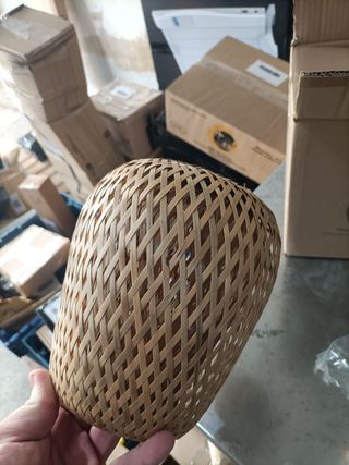 - Schindora Vintage Lampara Bambu,Madera Boho La