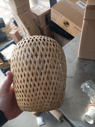 - Schindora Vintage Lampara Bambu,Madera Boho La