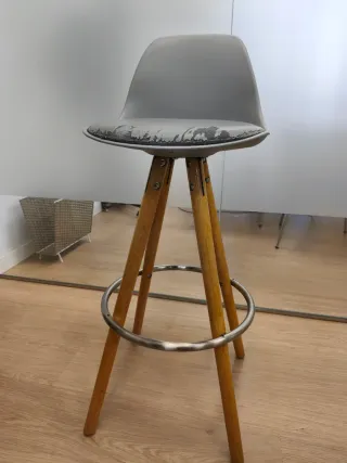 Taburete alto madera y metal