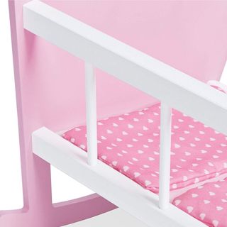 PINOLINO Cuna de muñecas 'Jasmin', 4 piezas, rosa