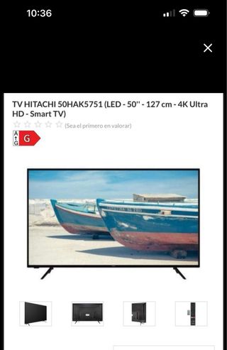 TV Hitachi 50 4K Android TV 50HAK5751 Nueva