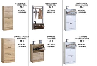 Zapatero de madera y metal