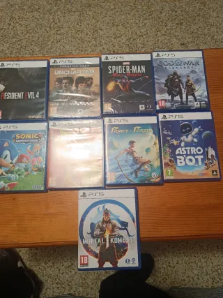 Lote 9 Juegos PS5: Resident Evil 4, Spider-Man, Go