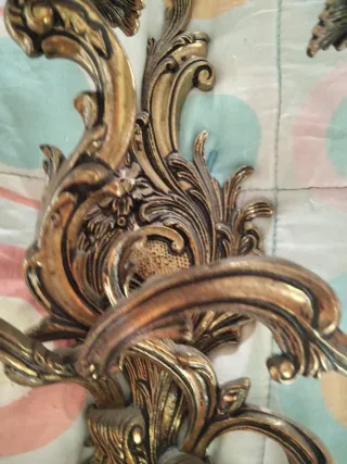 Lámpara  candelabro de latón vintage antigua