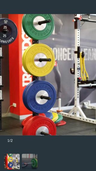 Barra y discos de pesas