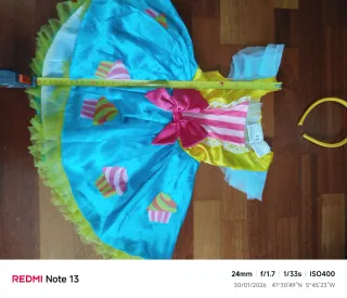 Disfraz pastelito niña 3-4 años