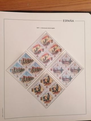 ÁLBUM SELLOS ESPAÑA AÑOS 1970 A 1974**MNH. BLOQUE