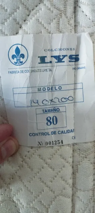 Colchón y base de tela