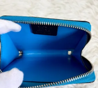 Monedero Montblanc Piel Azul/Negro