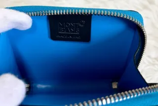 Monedero Montblanc Piel Azul/Negro