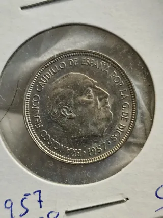 5 Pesetas 1957 Franco Caudillo España