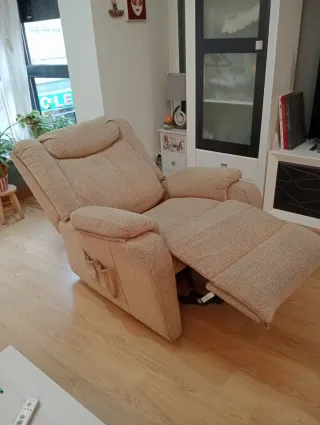 Sillón eléctrico regulable y partes desmontables