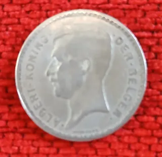 50 Francos Bélgica 1934 Plata 835