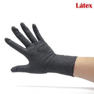 Guantes X 5 Látex Negros Talla XS (100 uds.)