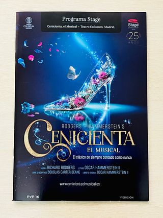 Programa de mano de Cenicienta, el Musical