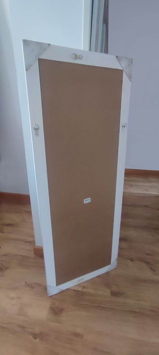 Espejo Marco Blanco Tallado