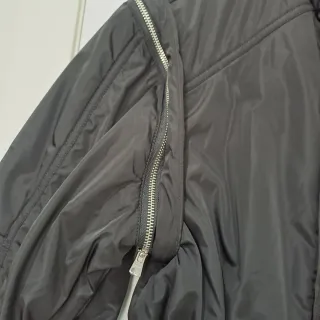 Abrigo largo negro mujer