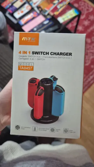 Cargador MTK 4 en 1 para Nintendo Switch, NUEVO