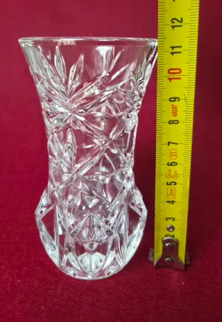 Jarrón de cristal tallado de bohemia